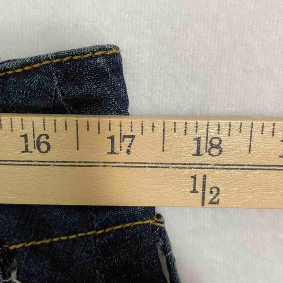 SALE! BABY PHAT Y2K Dark Denim Cuffed Shorts Size 13 Juniors - Picture 7 of 10